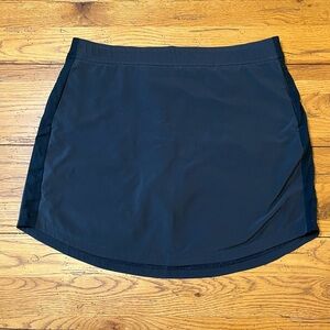 Eddie Bauer Black Stretch Athletic Active Pull On Mini Skort Size XL